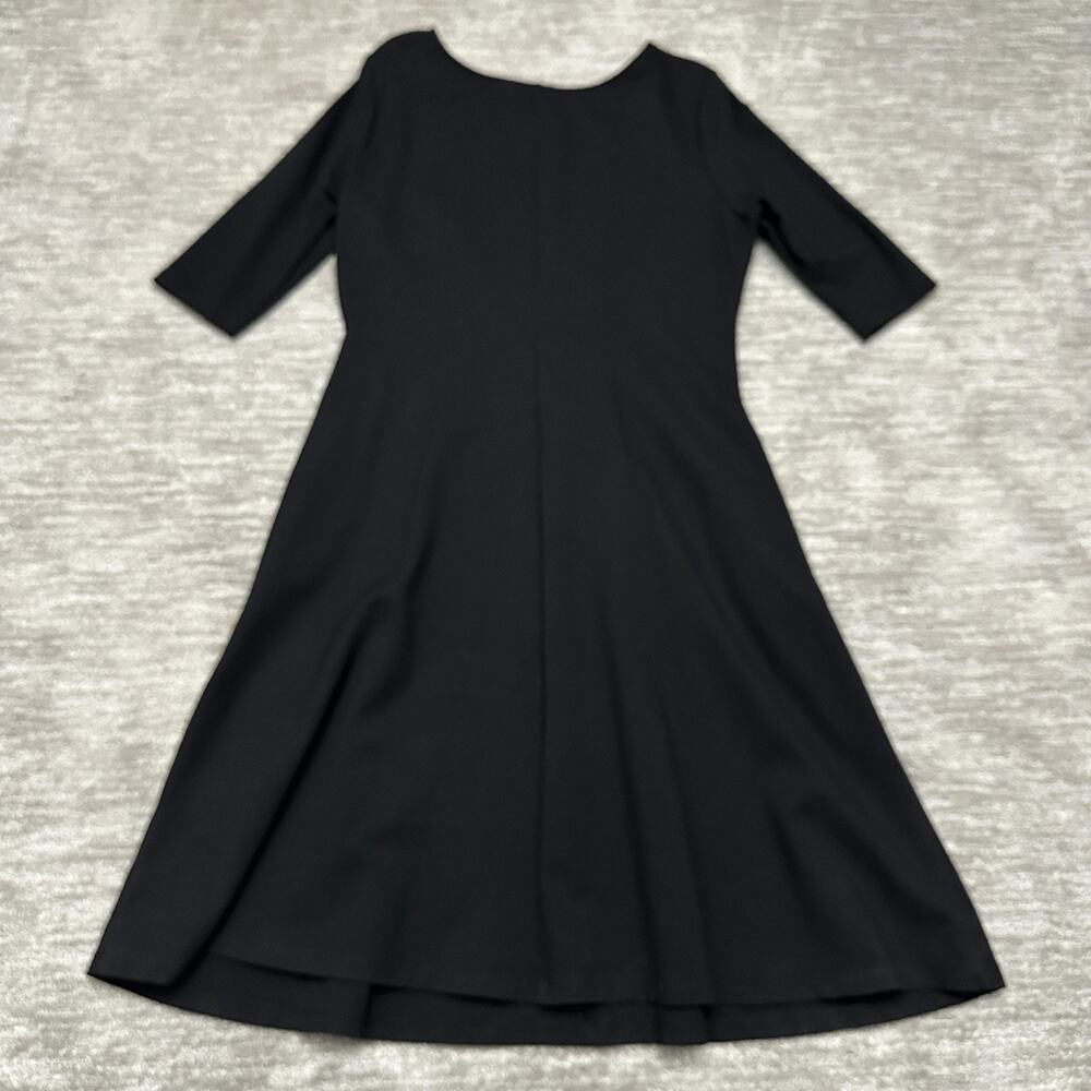 Betabrand Dress Womens XL Black Knit A-Line Half Sleeve Pockets Work Office - Picture 5 of 13